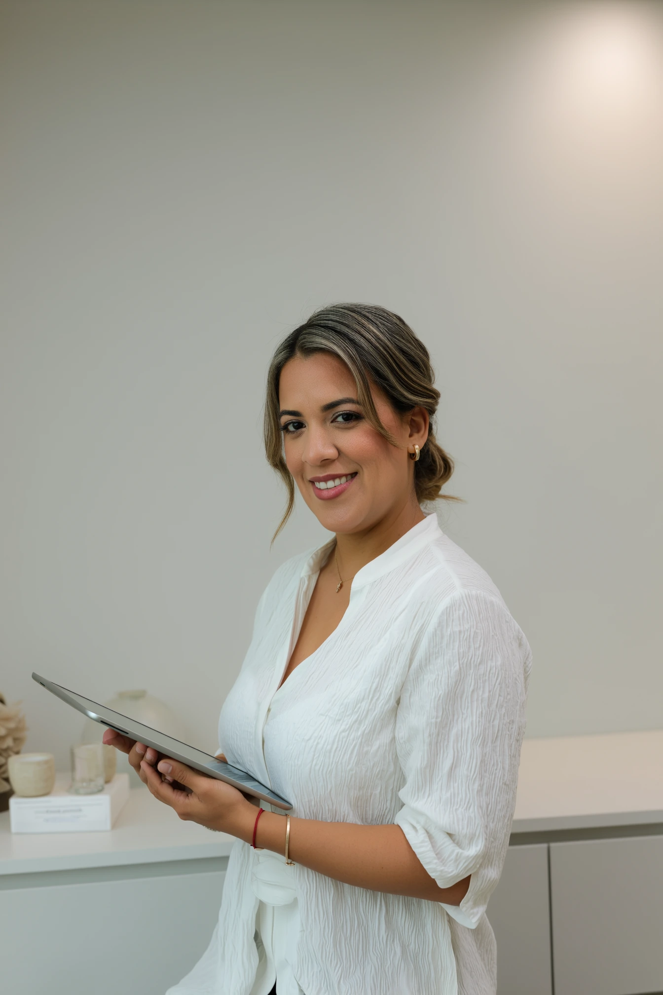 Professional therapist reviewing ADHD treatment plans - Dr. Melva Reve's modern psychiatric practice
